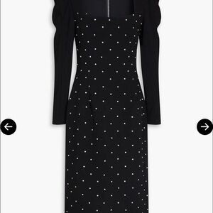 Elegant Black Polka Dot Dress